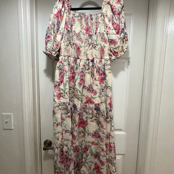 Baltic Born Tulsa Smocked Floral Maxi Dress  - SIZE 2XL - Picture 7 of 13